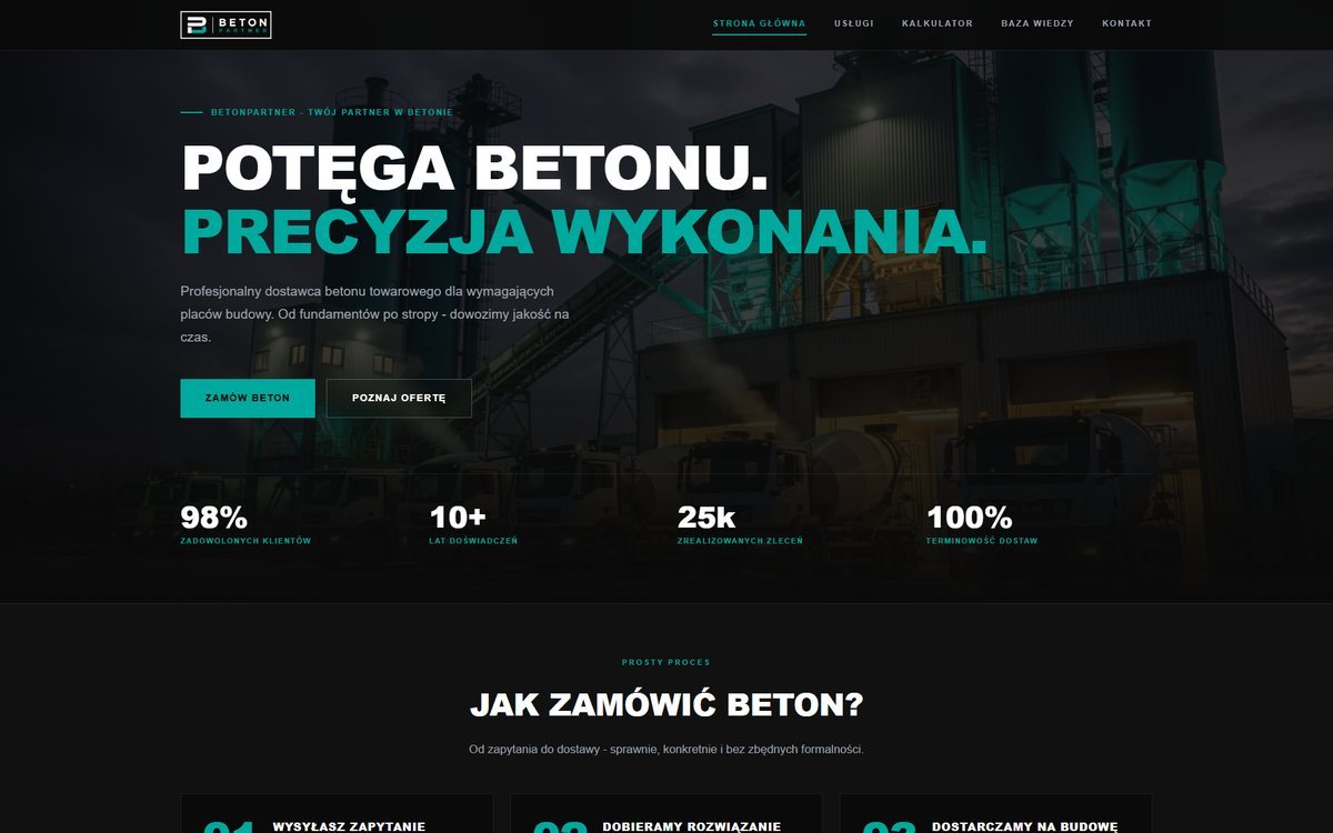 Realizacja strony internetowej betonpartner.pl przez TOPklik