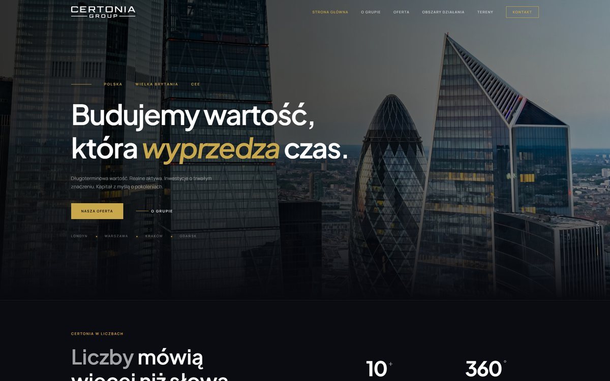 Realizacja strony internetowej certoniagroup.pl przez TOPklik