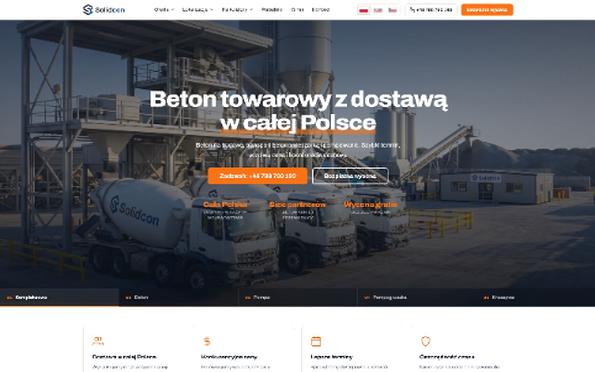 Projekt strony internetowej solidcon.eu – realizacja TOPklik
